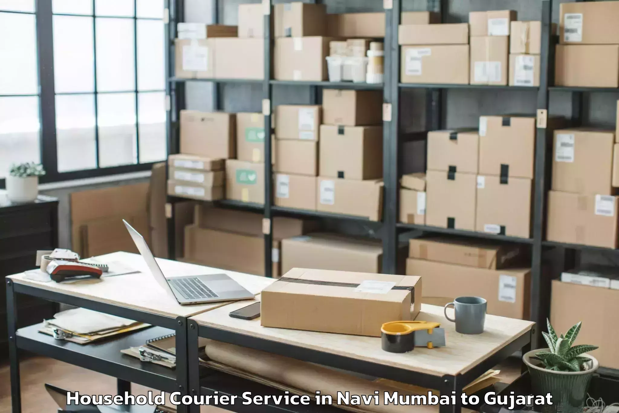 Efficient Navi Mumbai to Bardoli Household Courier